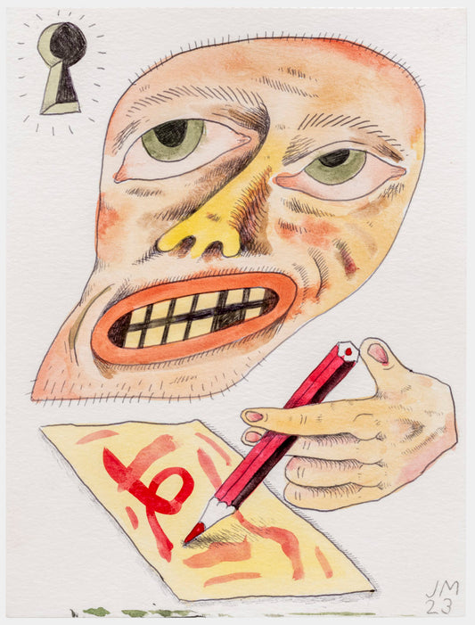 017 - "Scribbles for Freedom" Watercolor Painting by Jim Mooijekind