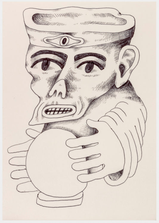 060 - "Young Zoltar" Drawing by Jim Mooijekind